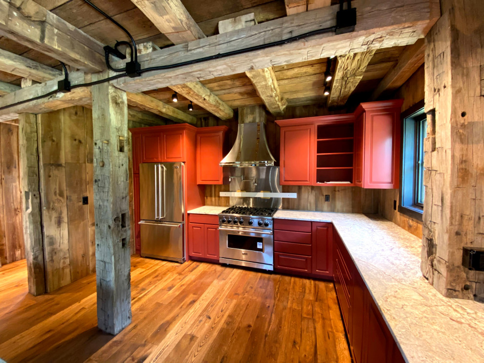 Kitchen - rustic kitchen idea in Indianapolis