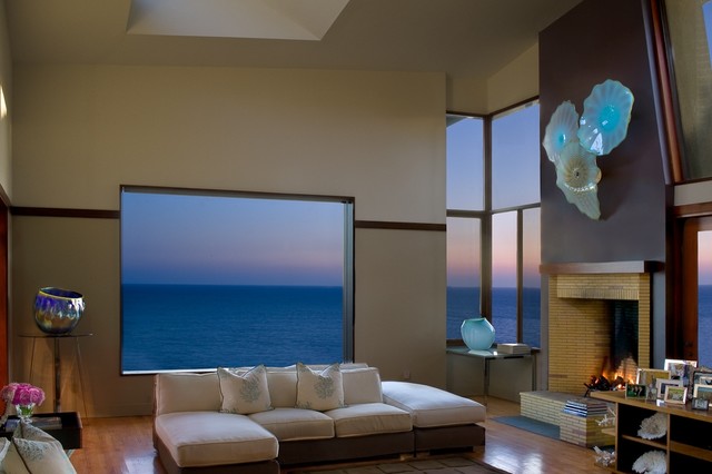 Malibu Architectural contemporary-living-room