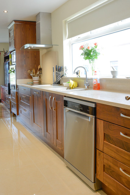 Walnut Shaker transitional-kitchen