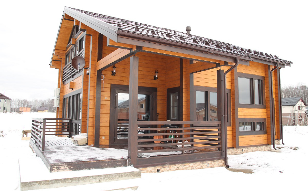 Деревянный дом из клееного бруса 265 метров (СП-265 GOOD WOOD)