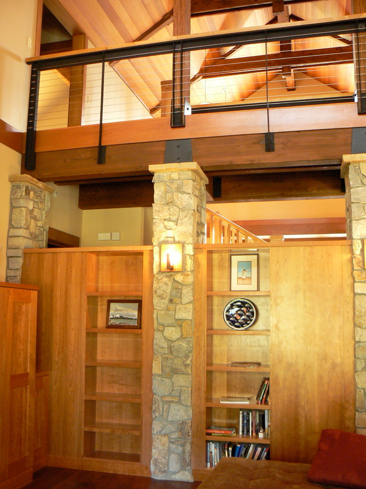 Inspiration for a rustic entryway remodel in Seattle