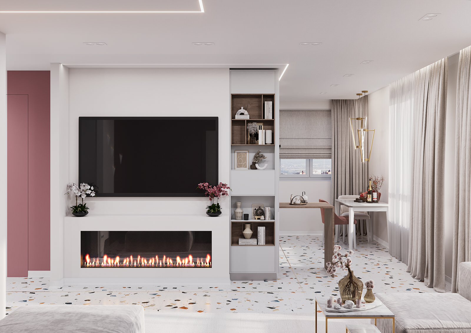 Дизайн-проект яркой квартиры 65 кв.м в современном стиле