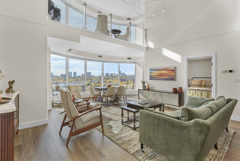 River Vista Penthouse - Contemporary - Living Room - Edmonton - by ...