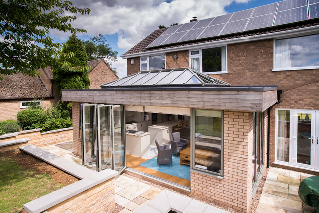 Aluminium Orangery with Single Atlas Lantern Roof - Contemporary ...