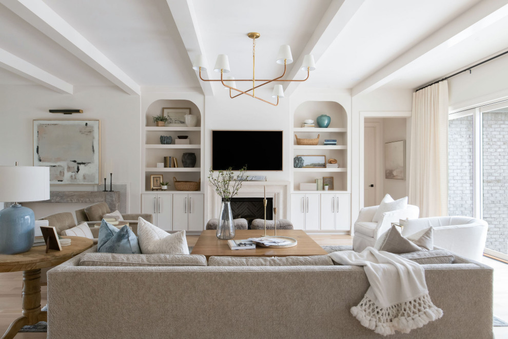 French Modern Estate - French Country - Living Room - Nashville - by ...