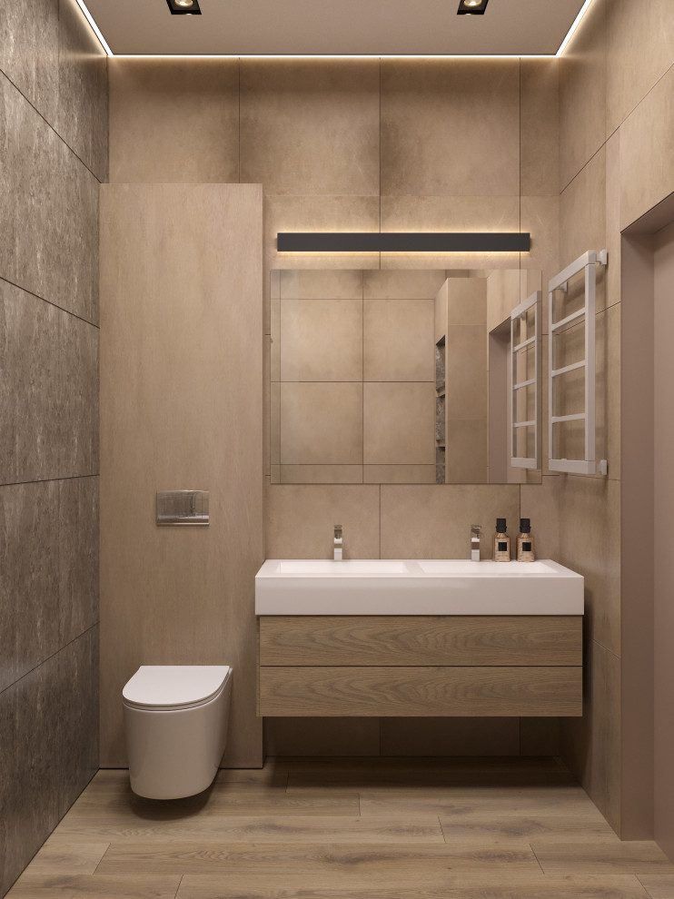 Двухкомнатная квартира в современном стиле с преобладанием древесных акцентов