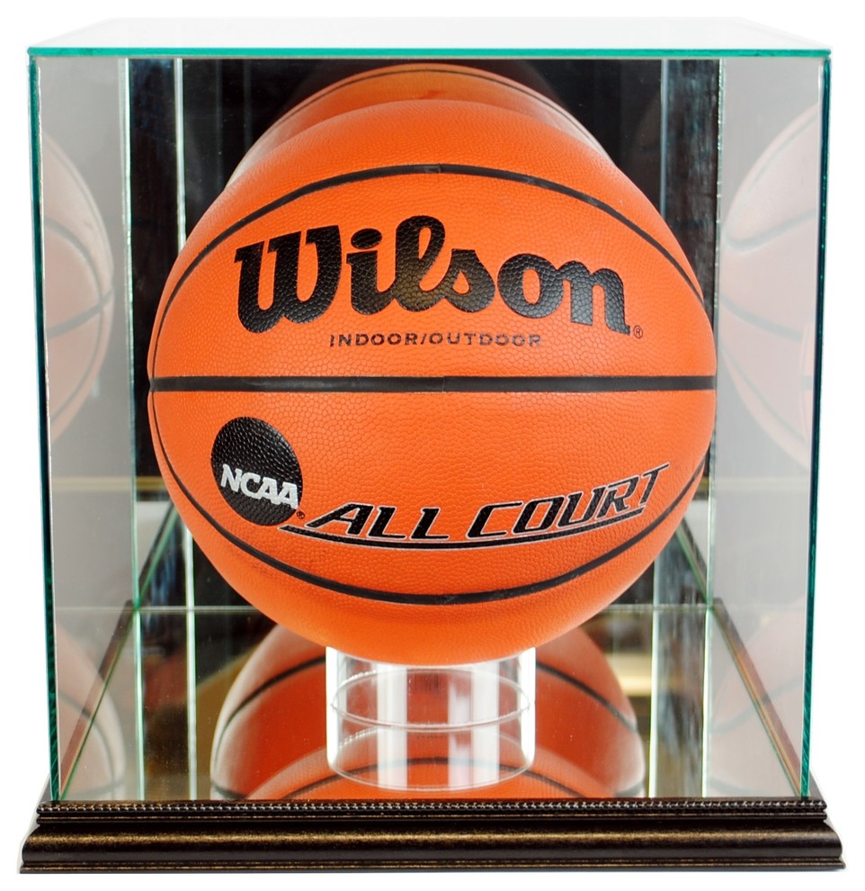 Rectangle Basketball Display Case Traditional Sports And Game Room