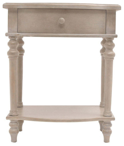 Rosanna 1-Drawer Side Table, Gray