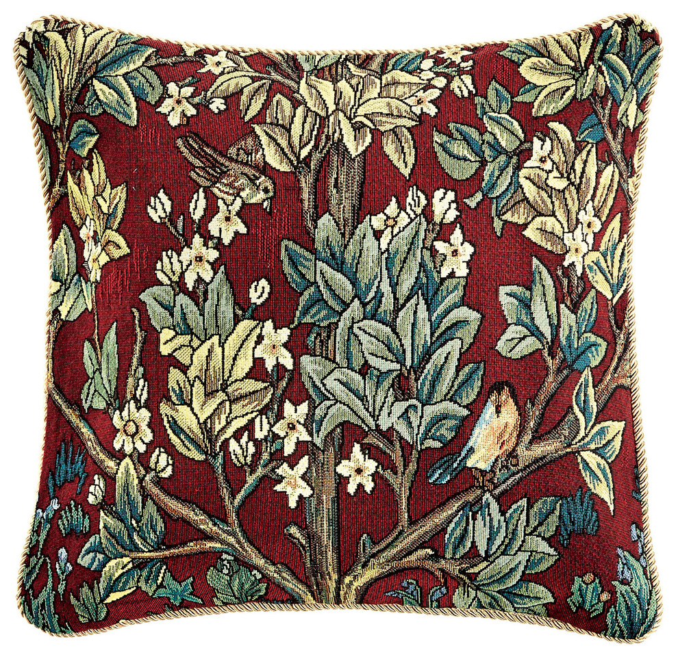 William Morris Tree of Life Art Pillow Covers - Throw Cushion Case - R