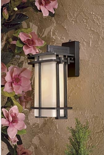 Lugarno Square Large Forged Silver Fluorescent Outdoor Wall Light