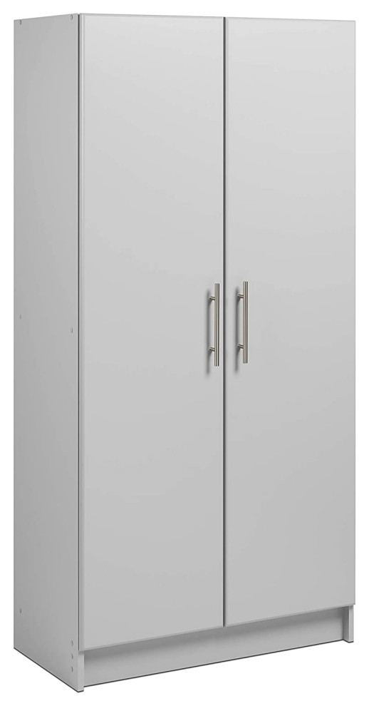 Contemporary Storage 2 Doors With Adjustable Shelves and Metal