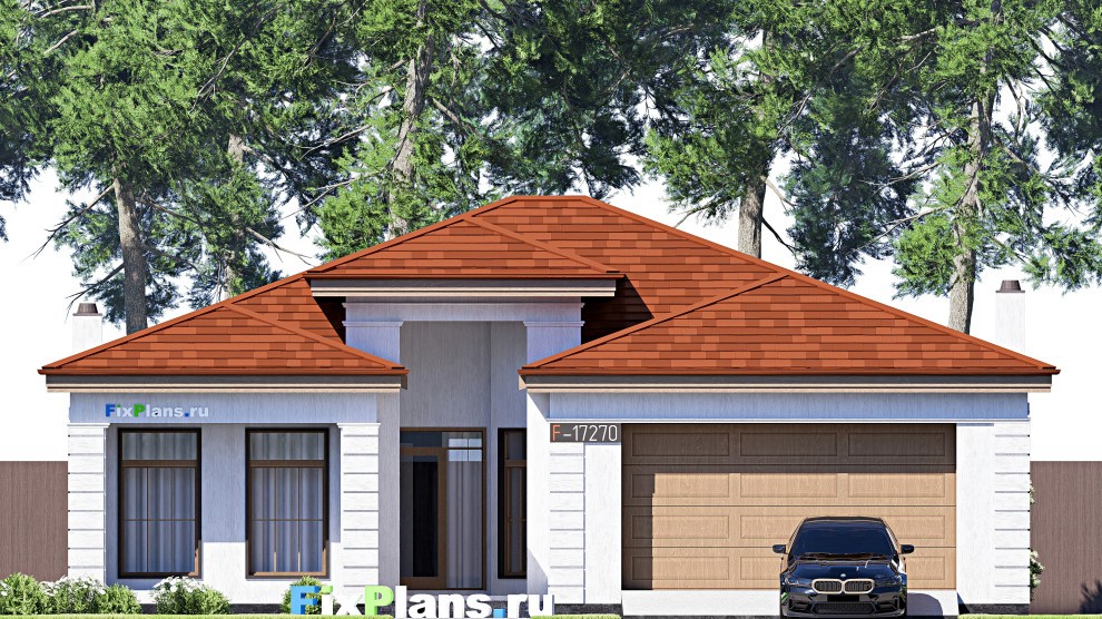 Проект одноэтажного дома 14х23м S234м2 F-17270