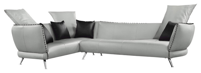 Vitali Microfiber Leather Sectional, Sectional Sofa Leather And Microfiber