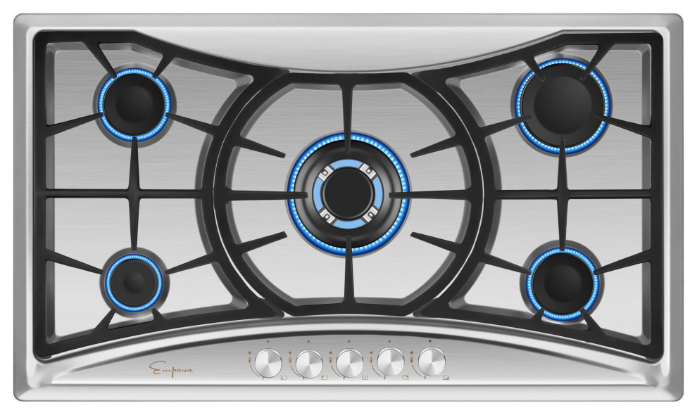 Empava 36" Gas Stove Cooktop with 5 Italy Sabaf Sealed Burners NG/LPG