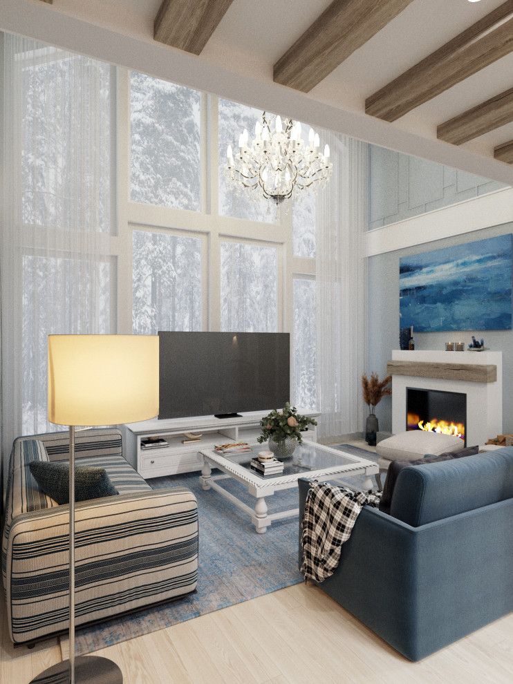 Дизайн проект каркасного дома в коттеджном поселке "Чайка", Московская область