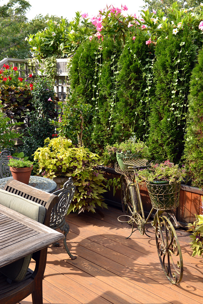 Deck - rustic deck idea in Boston