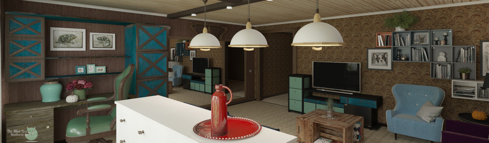 Декор мансарды c элементами steampunk