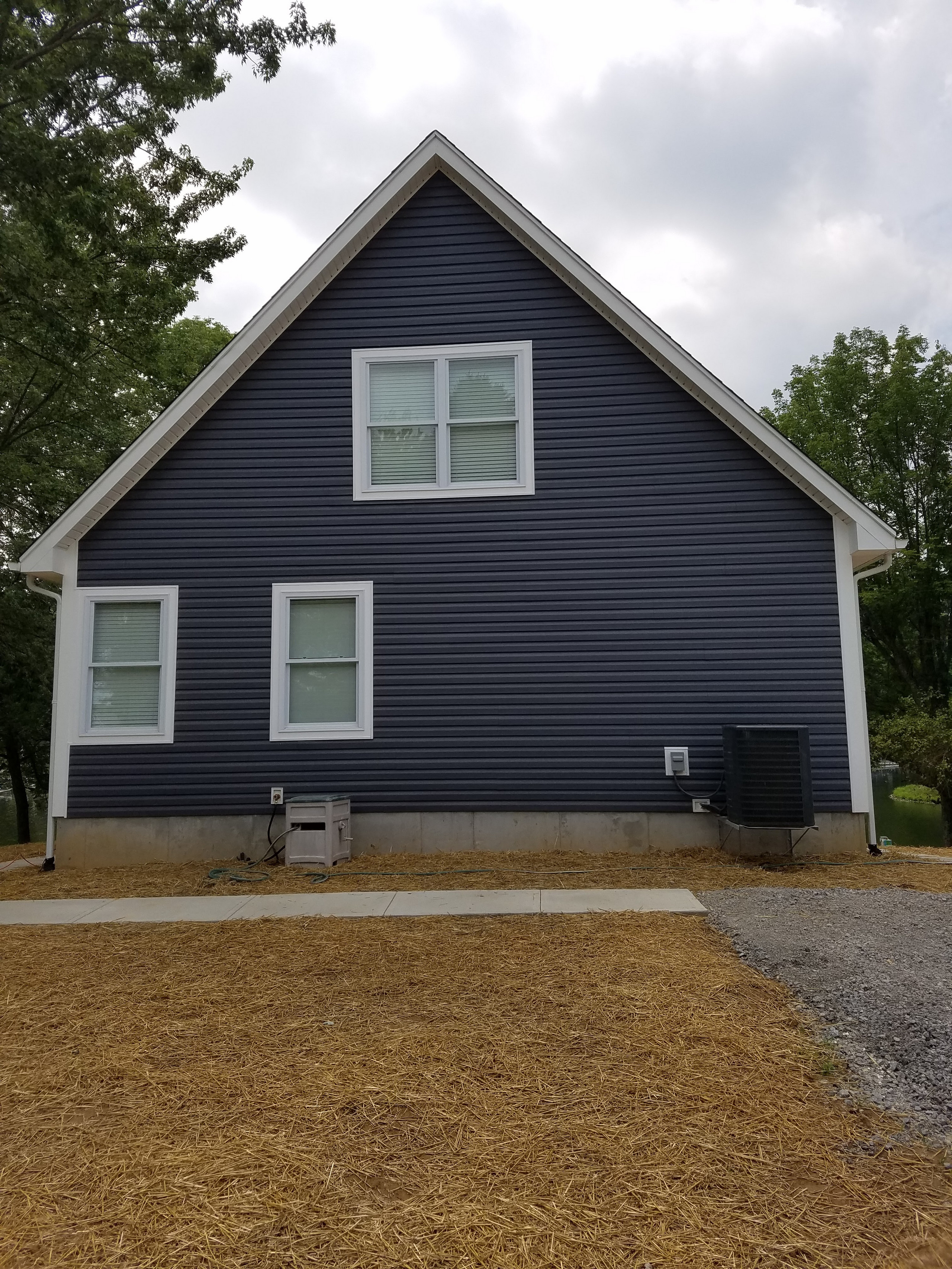Blue Gable Roof Custom Home