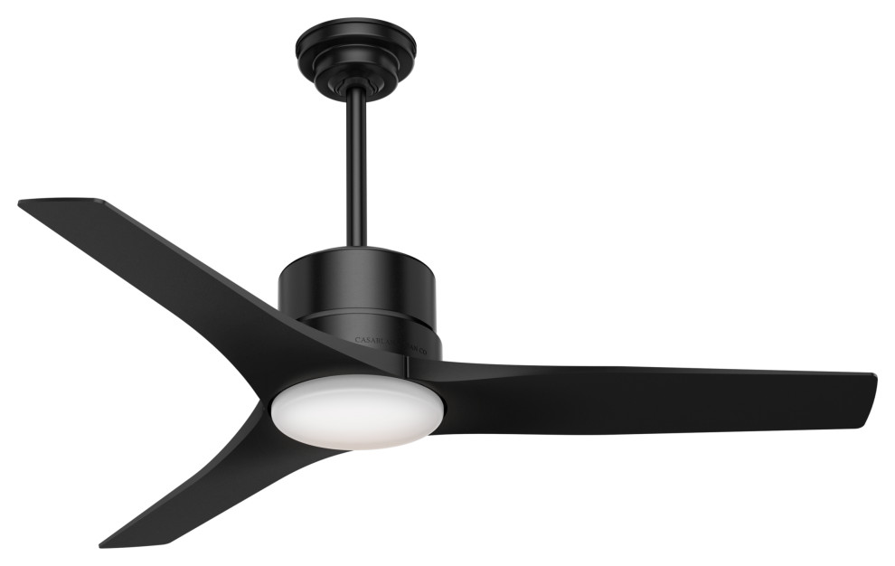 Casablanca 52 Piston Matte Black Ceiling Fan With Light And