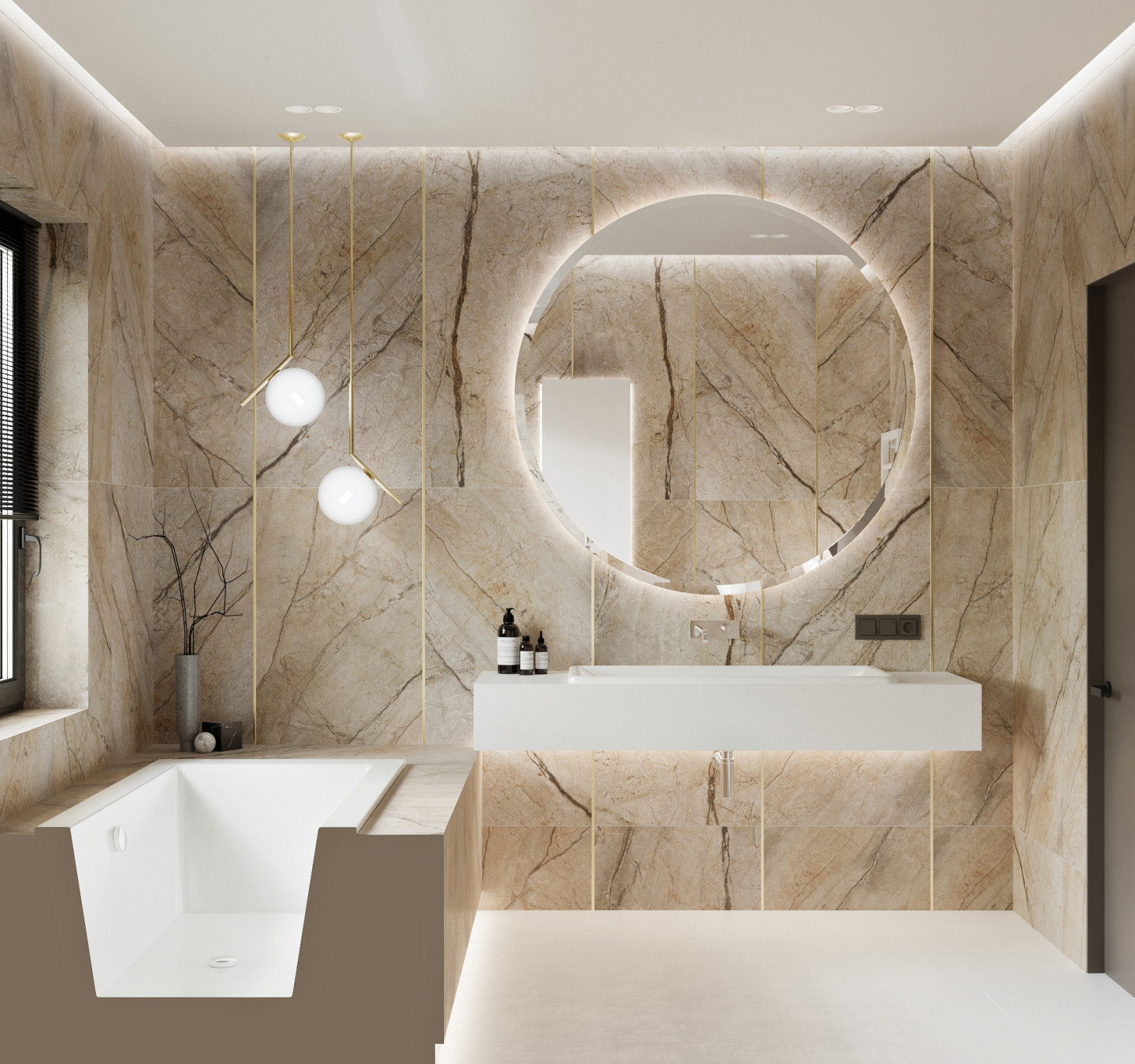 Дом в бежевых тонах