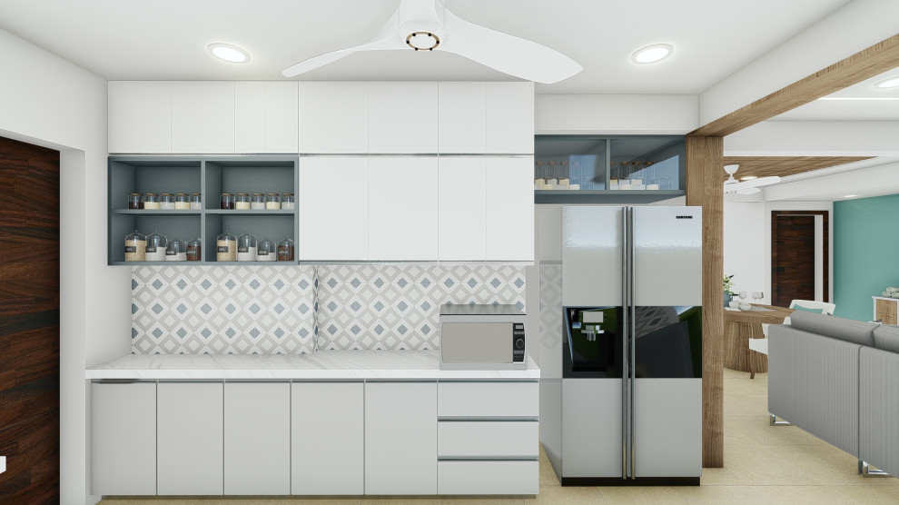 Inspiration for a contemporary kitchen in Hyderabad.