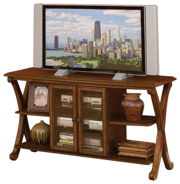 Shop Houzz Standard furniture Standard Furniture Barcelona Console TV Table, Cherry