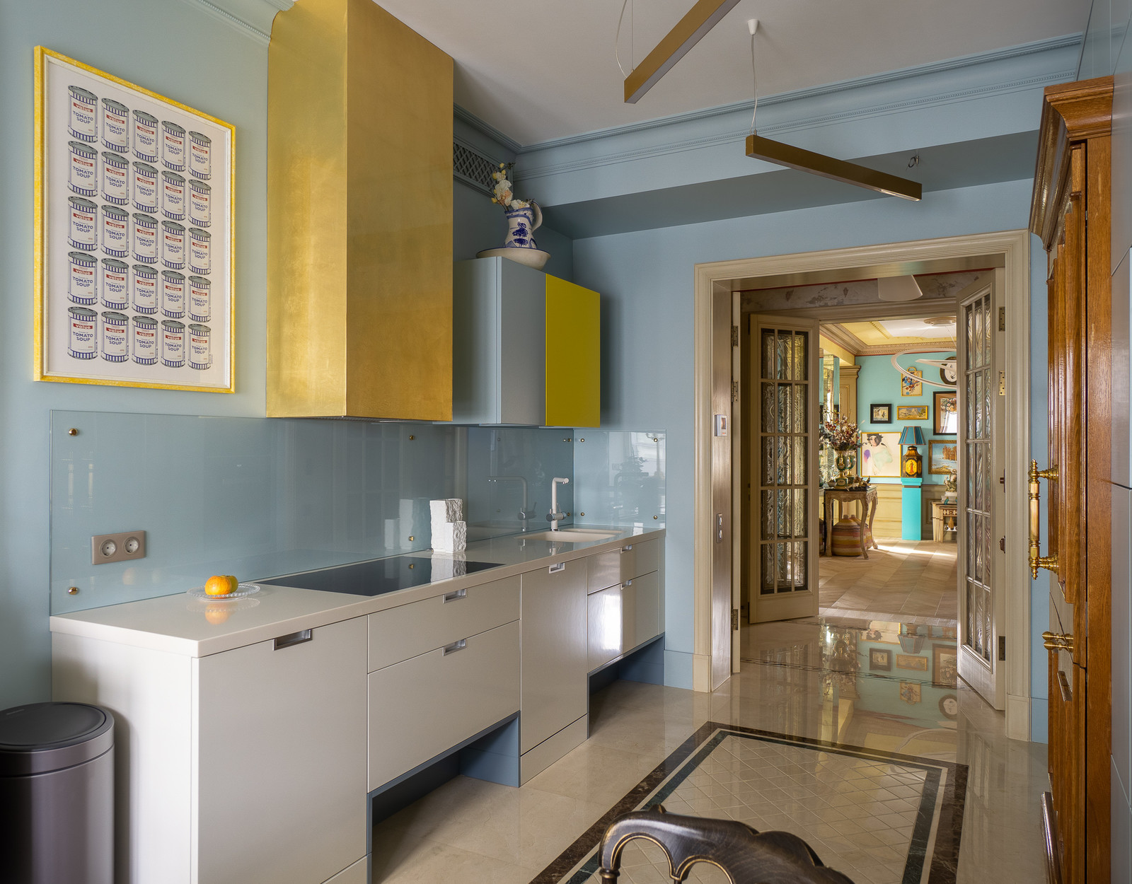 Кухня в проекте реконструкции квартиры в ЖК "Остров Фантазий"