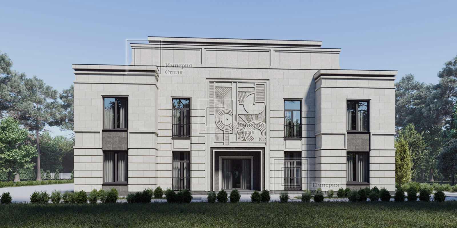 Проект дома с барельефом