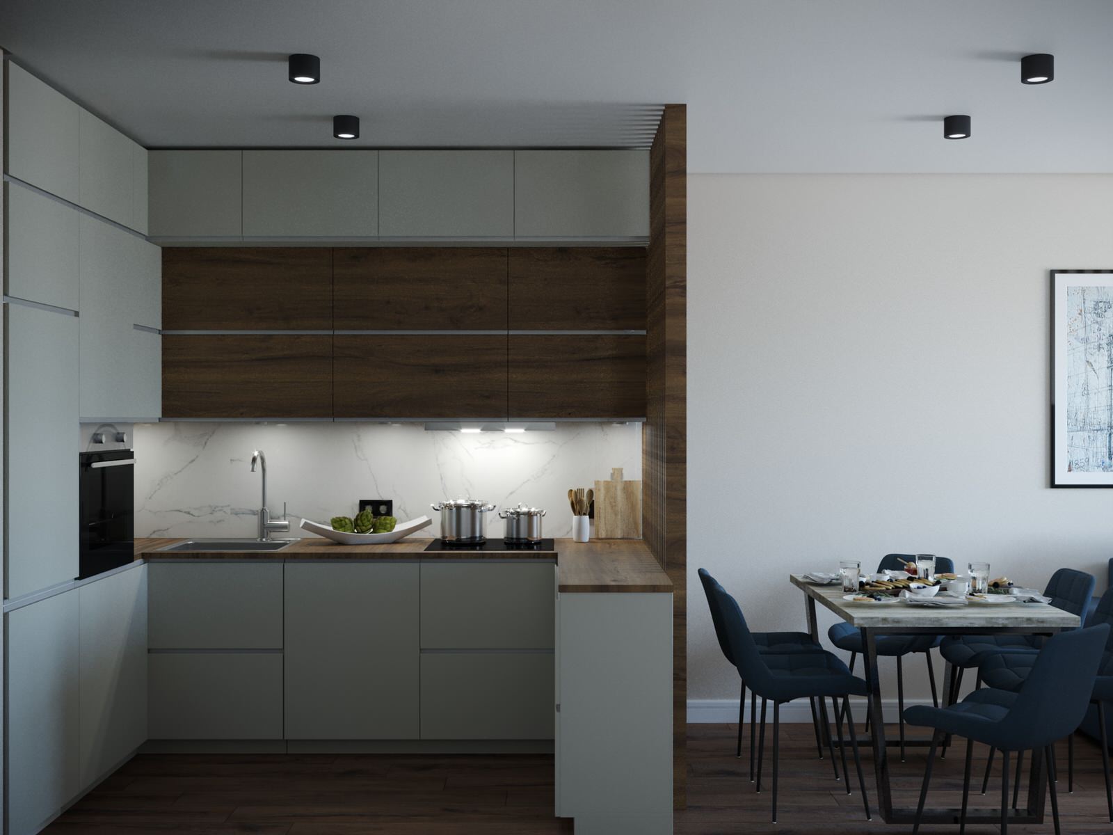 Дизайн-проект трехкомнатной квартиры.