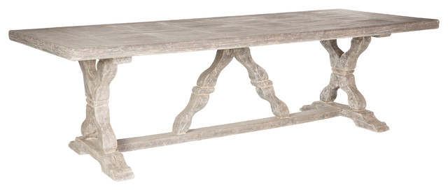 Ronald French Country Indoor Outdoor Distressed Gray Dining Table Ronald French Country Indoor Outdoor Distressed Gray Dining Table