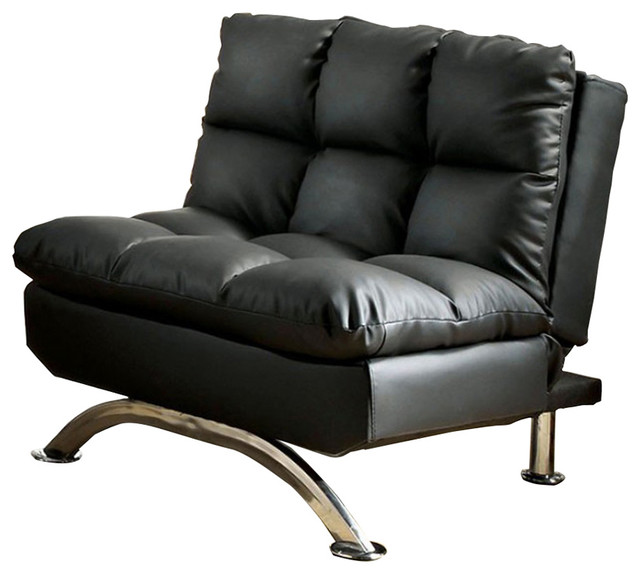 Aristo Contemporary Single Sofa Chair With Leather Black Aristo Contemporary Single Sofa Chair With Leather Black Finish Armchairs And Accent Chairs By Dbest