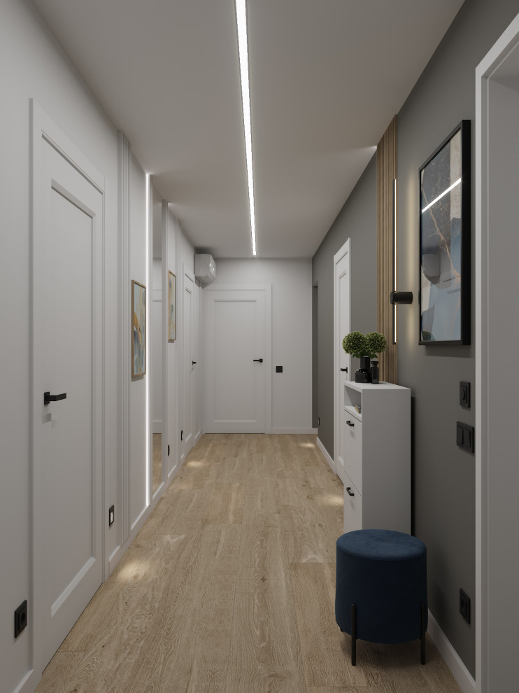 Визуализация дизайн-проекта квартиры 95 м кв, для пары с ребенком