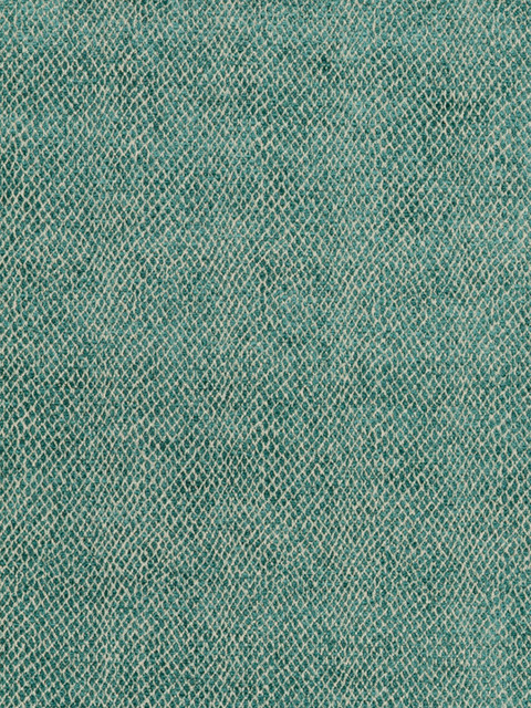 Peacock Aqua Teal Animal Skins Jacquard Pattern Small Scale Wo Upholstery Fabric