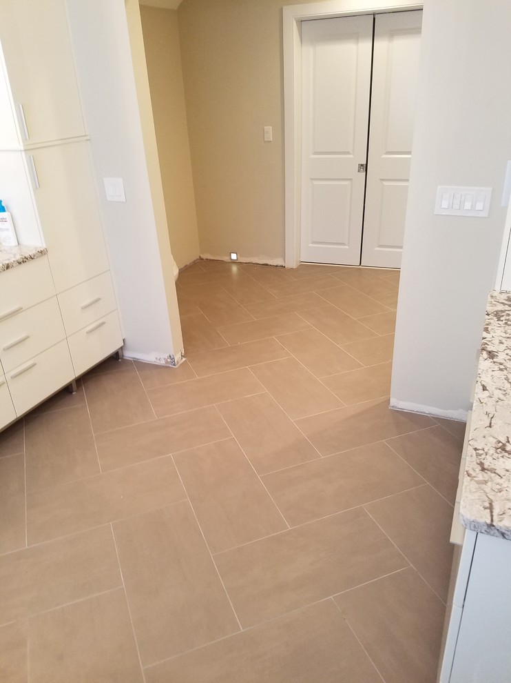 Floor with Vanities installed