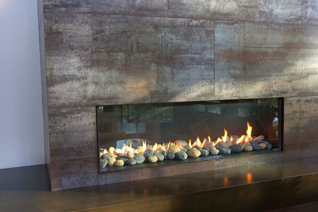 The fireplace is 54” long x 18” high