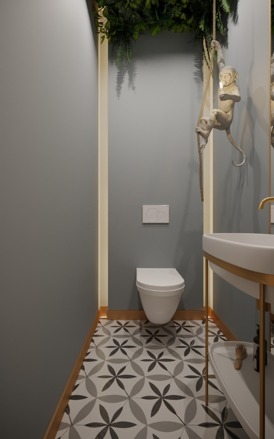 Санузел. Дизайн проект Кафе-пекарни Волконский