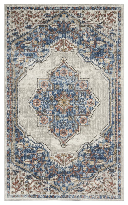Nourison Quarry Area Rug, 6'7"x9'6" Mediterranean Area Rugs by