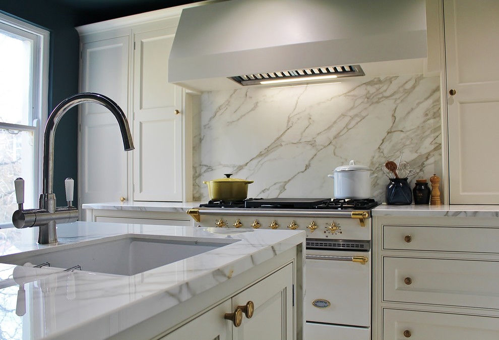 White Shaker with Lacanche range