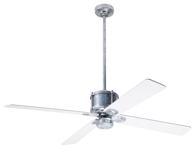 Industry Dc Fan Galvanized Finish 50 White Blades No Light Industrial Ceiling Fans By The Modern Co Houzz Industry Dc Fan Galvanized Finish 50, Galvanized Ceiling Fan Light
