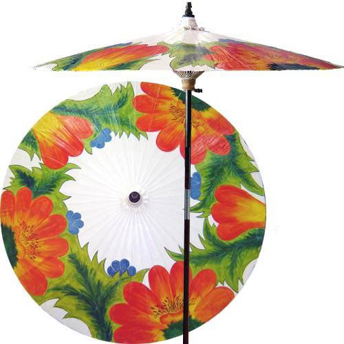 Far East Garden (Beijing White) Outdoor Patio Umbrella