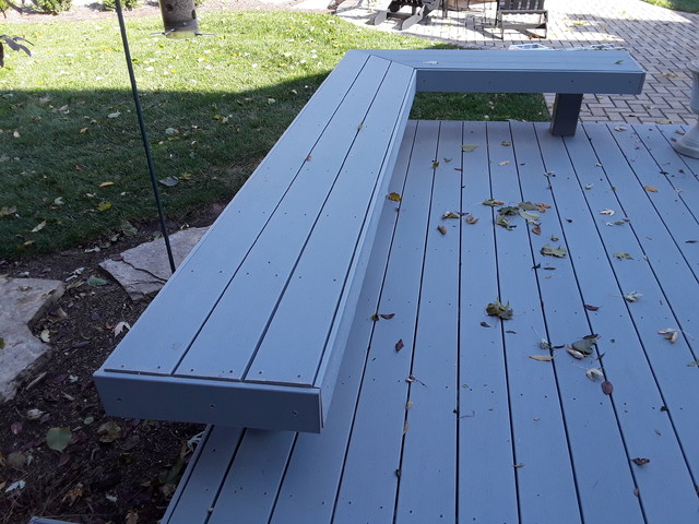 Timber Tech Deck With Floating Bench By Geneva Il Deck Designer