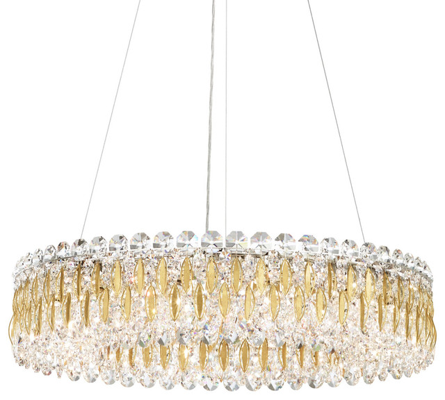 Schonbek Lighting Sarella Heirloom Gold Pendant Contemporary Schonbek Lighting Sarella Heirloom Gold Pendant