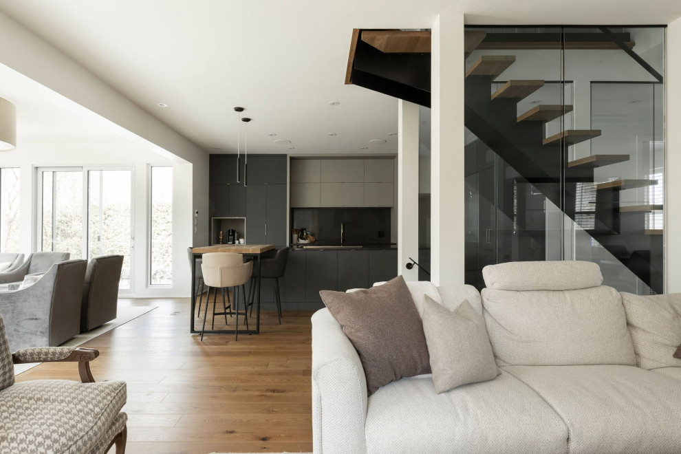 Modern Monochromatic Kitchen Rosemere