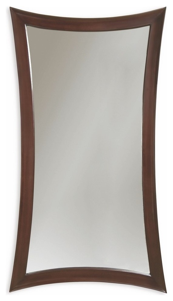 Bassett Mirror Hour-Glass Leaner Mirror in Merlot Finish M2464EC