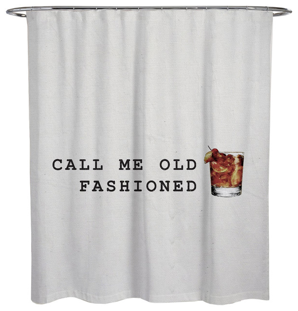 Oliver Gal "Mr Old Fashioned" Shower Curtain Contemporary Shower
