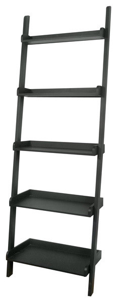 Black 5-tier Lean-to Shelf Unit