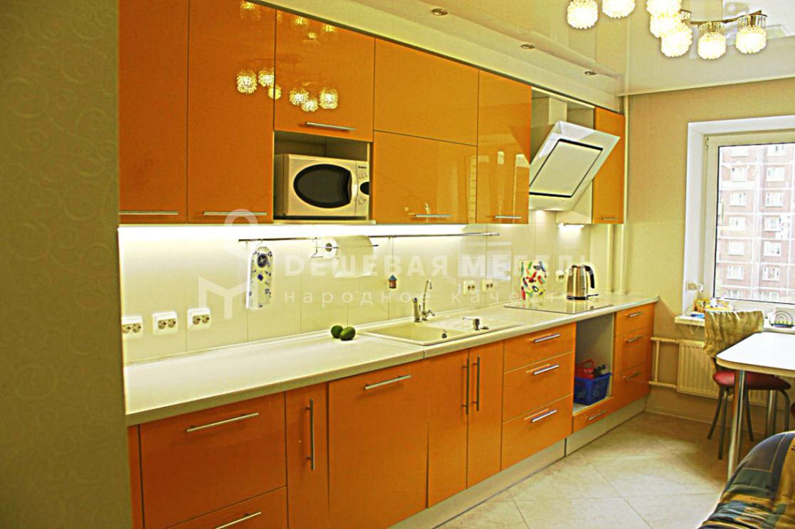 Оранжевая кухня "Блеск арт.8"