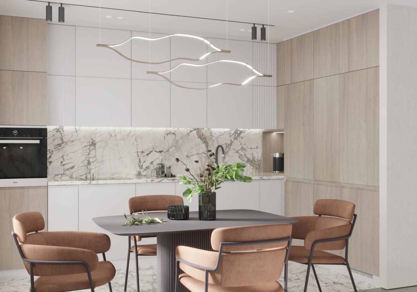 Светлая кухня