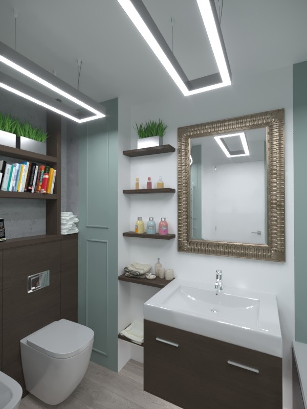 Ванная в 4-комнатной квартире в Москве