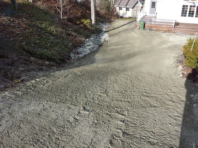 Gravel Driveway with French Drain